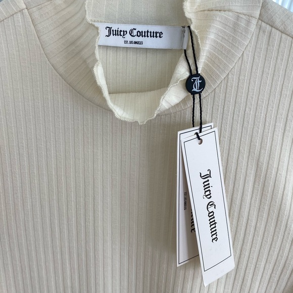 Juicy Couture Ribbed Longsleeve with tiny turtleneck Size Small - Picture 2 of 5